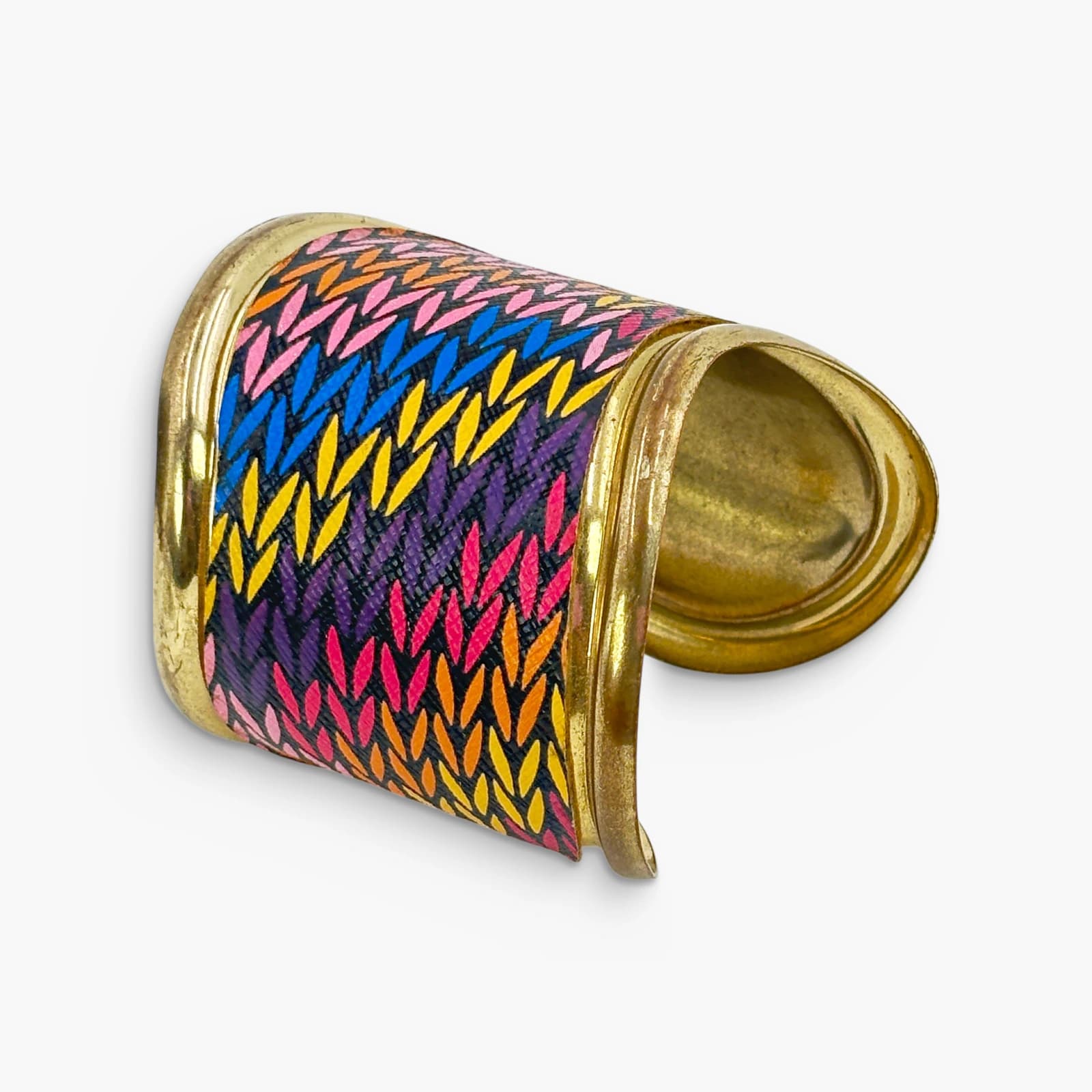 Multicolour Chevron Pattern Cuff Bracelet