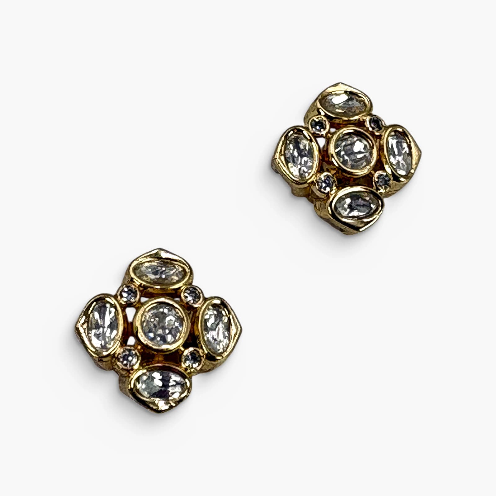 Gold Toned AD Stone Studs