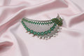Green AD stone choker necklace