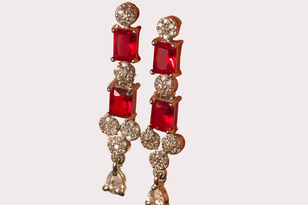 AD necklace with pink stones