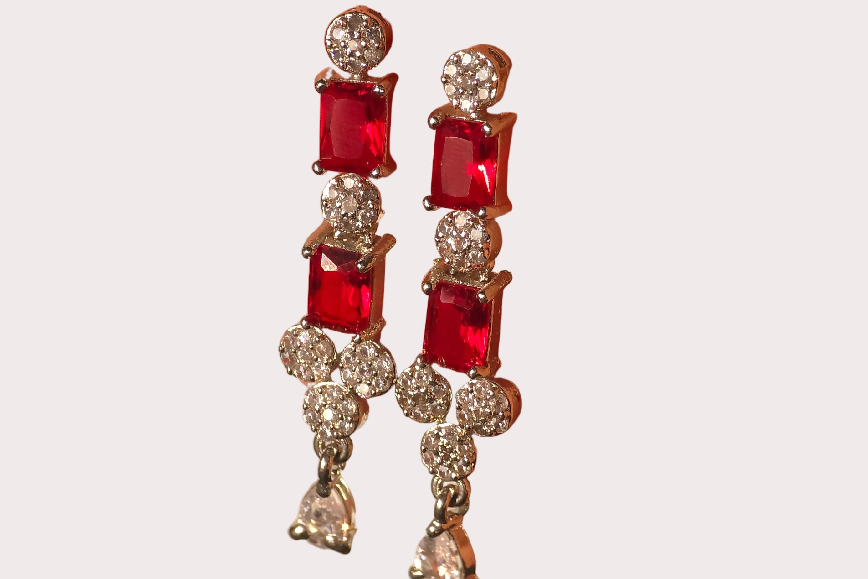 AD necklace with pink stones