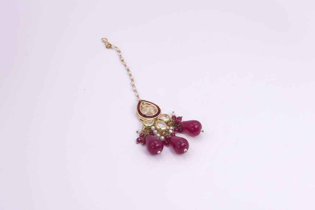 Bridal Kundan set with red beads