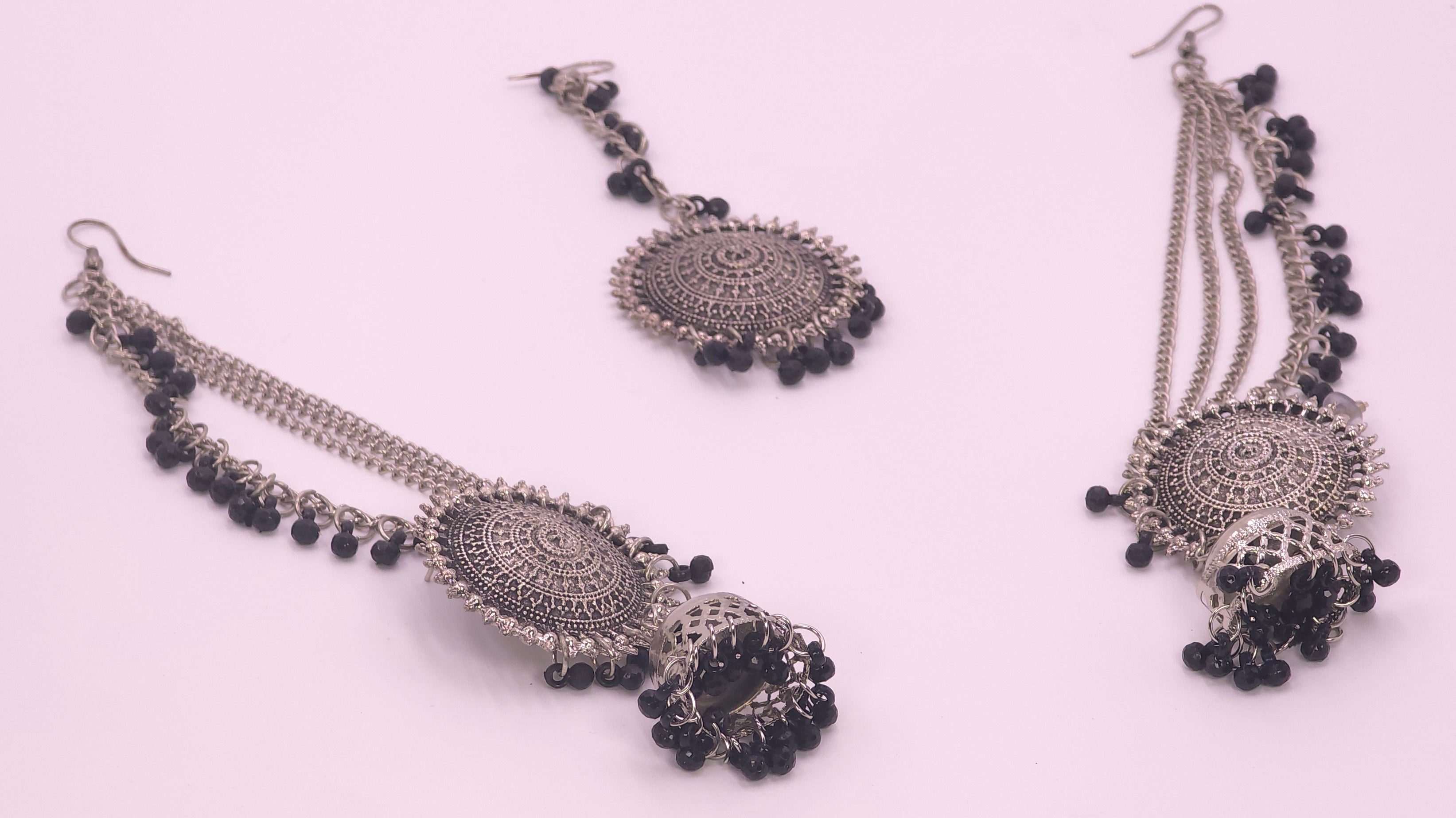 Oxide earring and mangtika