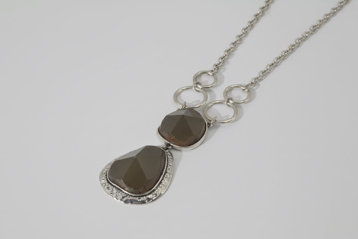Olive crystal necklace chain