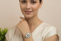 Silver petal bracelet