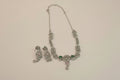 Silver ad necklace set