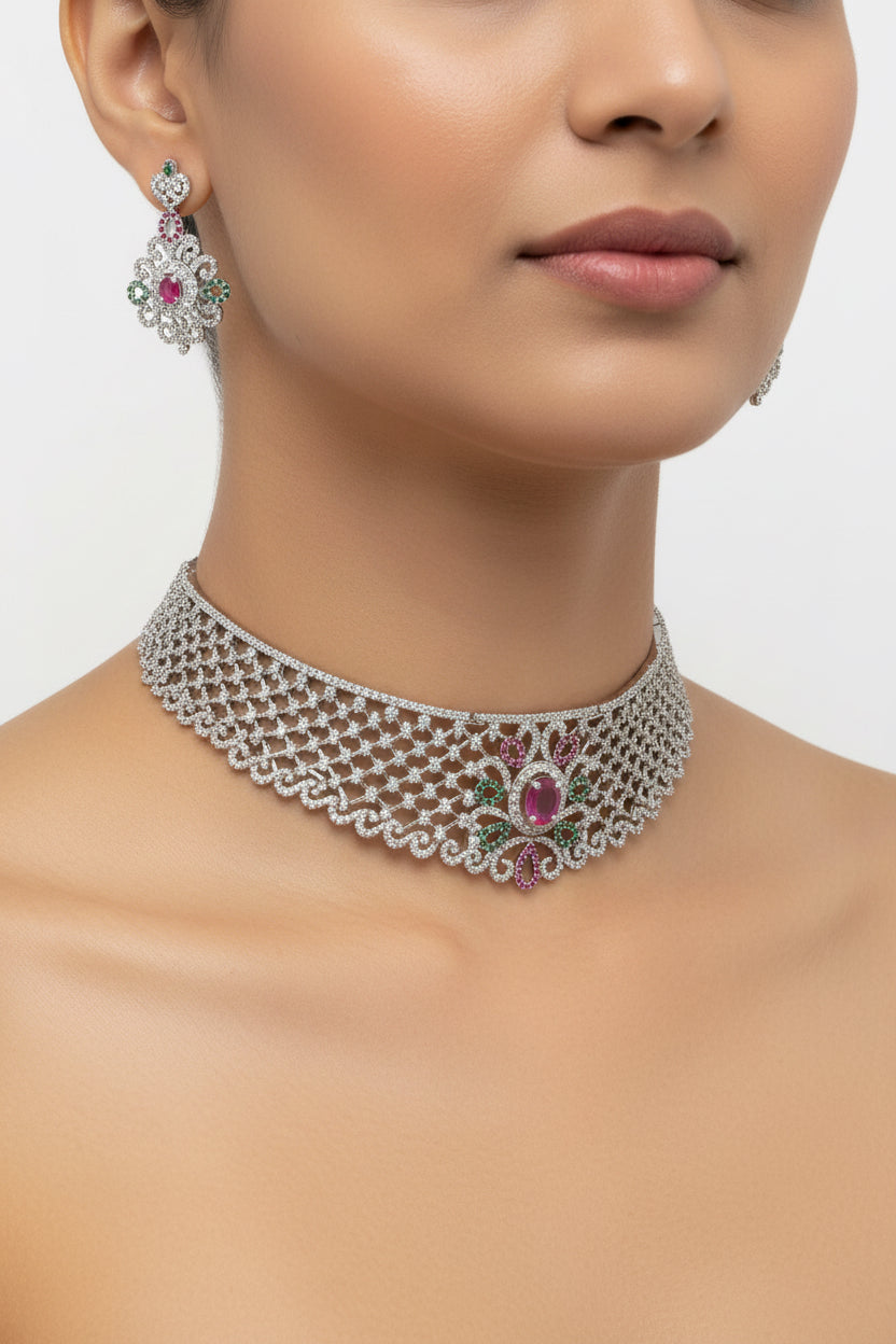 AD choker set with earing
