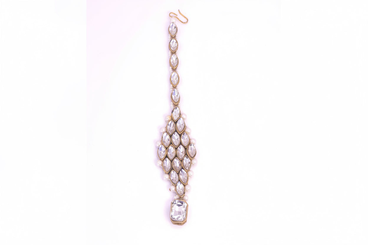 Kundan set golden and white