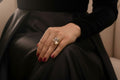 White Stone golden finger ring