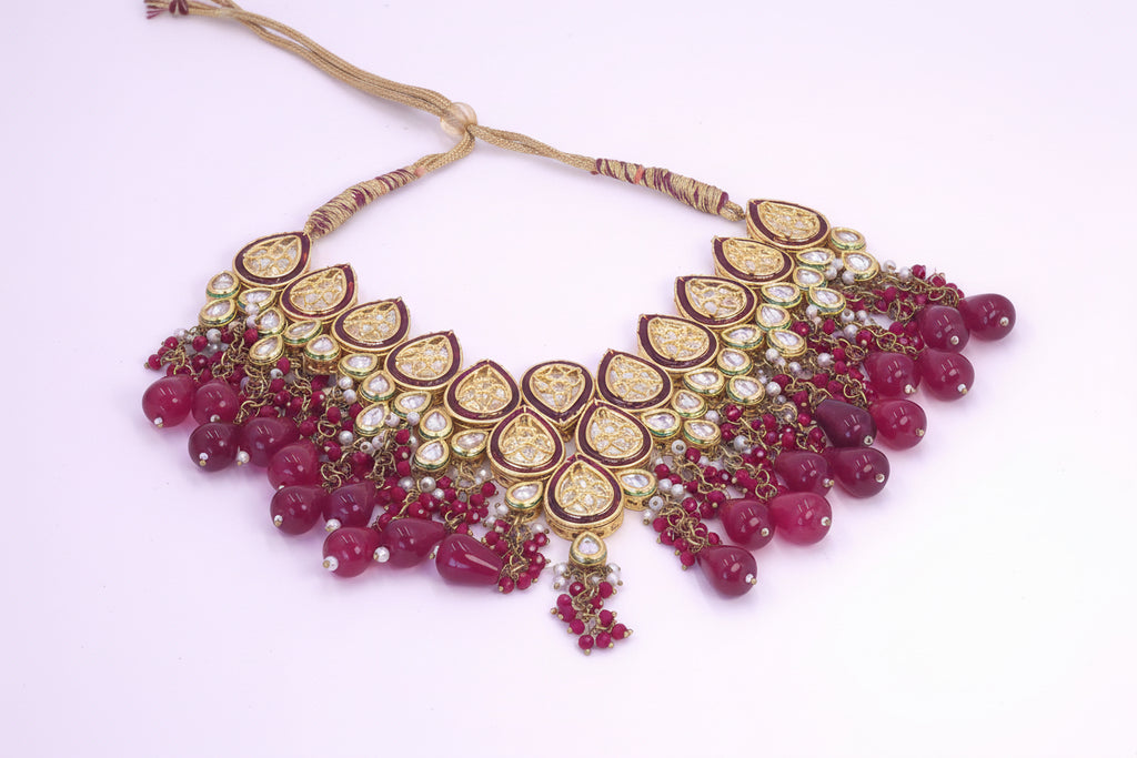 Bridal Kundan set with red beads