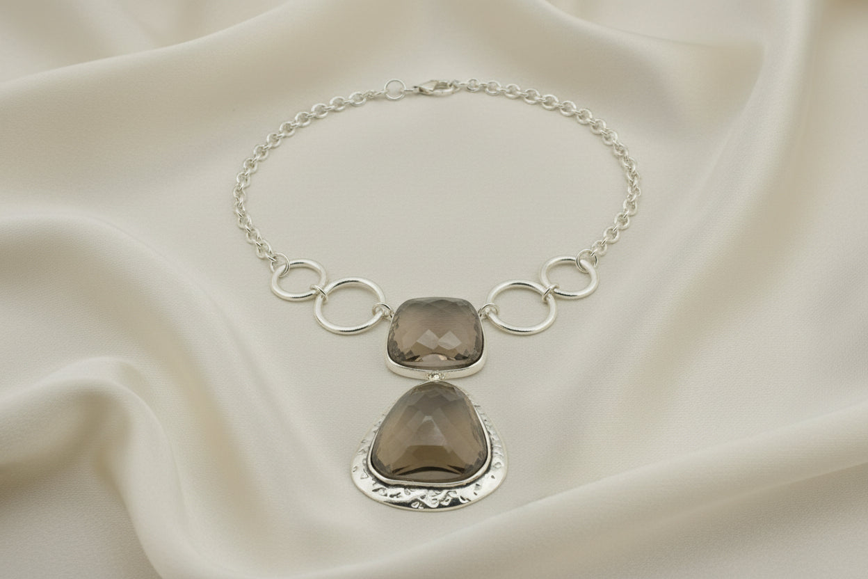 Olive crystal necklace chain