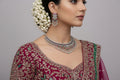 AD necklace set with Green and Pink Stone