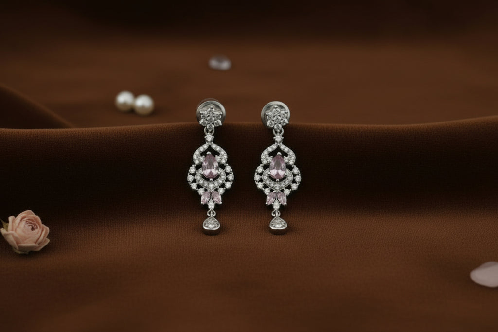 Silver ad necklace set