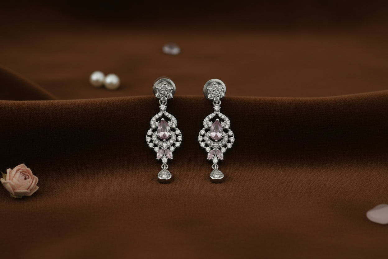 Silver ad necklace set