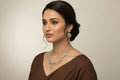 Silver ad necklace set